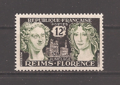 Franta 1956 - Prietenia Reims - Florența, MNH foto