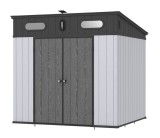 Casuta de gradina Sirius Pent 8x7 din rasina, cu usi duble si ferestre