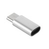 Adaptor MicroUSB 2.0 Mama la USB Tip C Tata, Argintiu - Adaptor Date si Alimentare (10 Bucati)