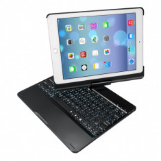 Husa carcasa cu tastatura LED Bluetooth Wireless pentru iPad Air / iPad Air 2 / Ipad Pro 9.7/ iPad 9.7 2017 / 2018 din aliaj aluminiu, negru foto