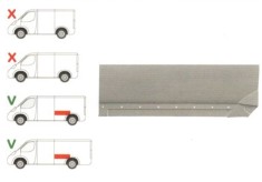 Segment reparatie aripa spate Mercedes Sprinter 2524, 07.2013, parte montare Segment reparatie aripa spate stanga, in fata rotii, 506583831,