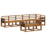 vidaXL Set de canapele de exterior 8 pcs natural Lemn Solid de Acacia 3385310
