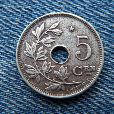 2L - 5 Centimes 1930 Belgia / primul an de batere / var. olandeza foto