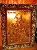 84A-Avram Iancu-Metaloplastie mare cupru Thury 1996., Portrete, Fresca, Realism