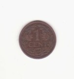 Olanda 1 cent 1922 -Wilhelmina, Europa, Bronz