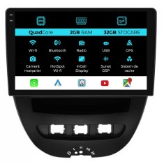 Navigatie Dedicata Peugeot 107 Citroen C1 Toyota Aygo (2005 - 2015),10Inch, 2Gb Ram, 32Gb Stocare, Carplay