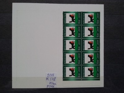 2011-Mi1718-10 buc.-carnet-MNH-Perfect foto