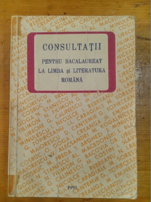 Consultatii pentru bacalaureat la limba si literatura romana foto