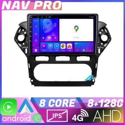 Navigatie Ford Mondeo 2010 2014 KIT MONDEO CLIMA EDOTEC-LITE Android Ecran 720P Octa Core 8 128 Carplay CarStore Technology