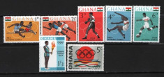 GHANA 1964 - SPORT. JOCURI OLIMPICE, serie nestampilata, F107 foto