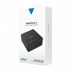 Statie Incarcare USB Vetter Black Core 5, 60W