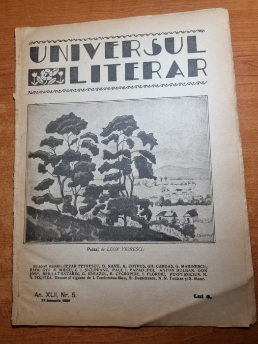 universul literar 31 ianuarie 1926-c.petrescu,barbu delavrancea,teatrul national