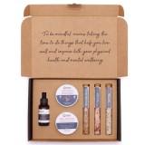 Set Ingrijire Personala Linistitor: Exfoliant Cafea, Crema Corp, Saruri Baie, Ser Acid Hialuronic - Relaxare, Detoxifiere, Revigorare