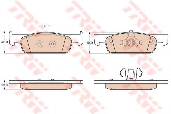Set placute frana,frana disc SMART FORFOUR Hatchback (453) (2014 - 2016) TRW GDB2016