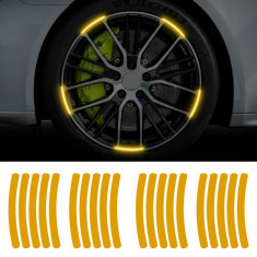 Set 20 bucati Elemente Reflectorizante Wheel Arch pentru autoturisme, biciclete, motociclete, atv-uri, scutere, culoare Orange