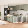 VidaXL Poartă c&acirc;ini pliabilă cu ușă 12 panouri, alb, 600 cm, lemn plop 3155539