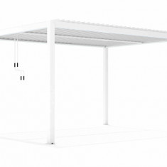 Pergola X Bioclimatica Alba, Pavilion 3x4x2.5metri cu LED , Premium, Aluminiu