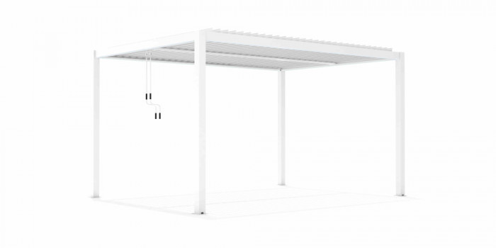 Pergola X Bioclimatica Alba, Pavilion 3x4x2.5metri cu LED , Premium, Aluminiu