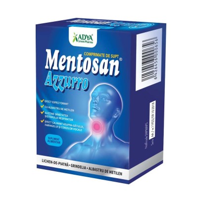 Mentosan Azzurro 21 comprimate de supt Adya Green Pharma foto