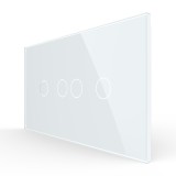 Cumpara ieftin Intrerupator Dublu + Dublu cu Touch LIVOLO cu Rama Din Sticla, Standard Italian, 4M SmartElectro IntelligentHouse