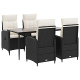 vidaXL Set masă de canapea 5 pcs Rattan PE și oțel acoperit cu pulbere 3422462
