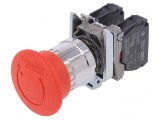 Comutator de Siguranță 22mm 2NC Roșu fără XB4BS8444