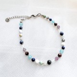 Bratara reglabila argintie cu cristale - zodia sagetator