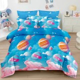 Cumpara ieftin Lenjerie de Pat Bumbac Finet, 1 Persoana , 4 Piese- KX8003