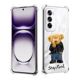 Husa antisoc pentru oppo reno12, airbag pro, clear, stay real