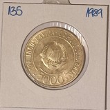Yugoslavia, Iugoslavia, Jugoslavia, 5000 Dinara 1989, KM#135, Non-aligned Summit
