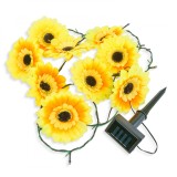 Sir de lumina solara - floare - 2 m - 20 LED-uri alb cald Best CarHome, Garden Of Eden