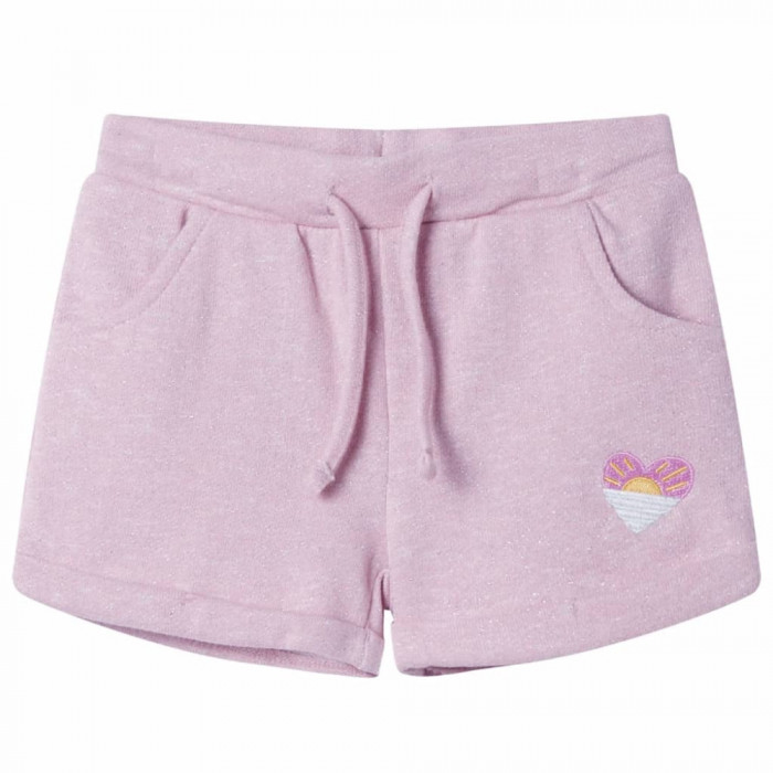 Pantaloni pentru copii cu șnur, lila combinat, 128 10972