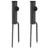 Cumpara ieftin Suporturi de umbrelă cu țăruși, 2 buc. 9x35 cm oțel galvanizat