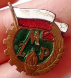 I.418 INSIGNA VECHE COMUNISTA POLONIA ZMP UNIUNEA TINERETULUI COMUNIST email