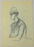 Ion Popescu Negreni desen 1965, Portrete, Carbune, Altul