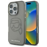 Husa pentru iPhone 16 Pro Max - Karl Lagerfeld IML Rhinestones (KLHCP16XHKHDCELK) - Karl Head
