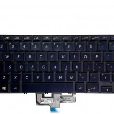 Tastatura Laptop, Asus, ZenBook 14 UX434F, UX434FA, UX434FL, UX434FAC, UX434FAW, UX434FLC, UX434I, UX434IQ, UX434FQ, iluminata, royal blue, layout US