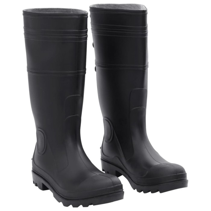 vidaXL Cizme de ploaie, negru, PVC, mărime 42 137591