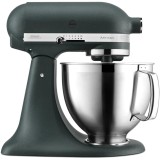 Mixer cu bol KitchenAid Artisan Elegance Pebbled Palm, 300W, 4.8L, Gri