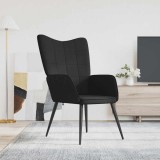 VidaXL Scaun de relaxare, negru, material textil