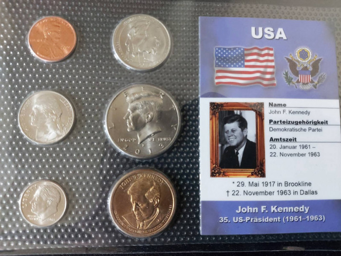 Seria completata monede - USA , John F.Kennedy