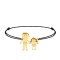 Family - Bratara personalizata tata si copilul cu snur si argint 925 placat cu aur galben 24K