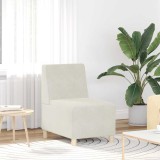 vidaXL Canapea Scaun fără brațe Crem 55 cm Catifea 4108487