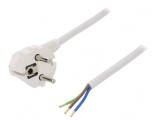 Cablu Electric Alb 3x1,5mm&sup2; 3m 16A 250V