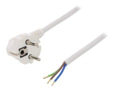Cablu Electric Alb 3x1,5mm&sup2; 3m 16A 250V