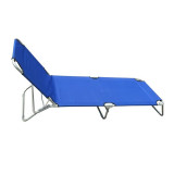 Sezlong plaja CS201, pliabil, structura metal, 190 x 56 x 27 cm, albastru, General