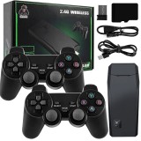 Consola Retro Zenino Tip Stick - 10.000 de Jocuri Video, Compatibila cu 9 Emulatoare, 2xControler Wireless, 4K, USB 2.4 GHz, 32GB, Negru