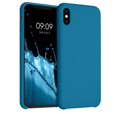 Husa pentru iPhone XS Max, Silicon, Albastru, 45909.224 foto