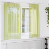 vidaXL Perdele Voile cu buzunare pentru bare 2 buc verde măr 4102161