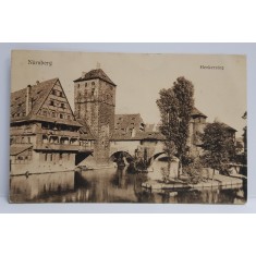 NURNBERG - HENKERSTEG , CARTE POSTALA ILUSTRATA , MONOCROMA, CIRCULATA , ADRESATA DOAMNEI ALICE STURDZA , DATATA 1913
